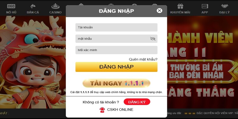 đăng nhập king88