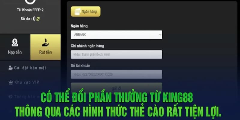 rút tiền king88